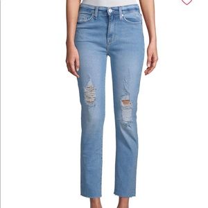 Hudson distressed ankle jeans